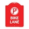 Signmission Designer Series No Parking Bike Lane, Red & White Aluminum Sign, 18" x 24", RW-1824-23817 A-DES-RW-1824-23817 - alternate 1